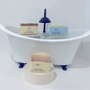 3 PACK - by EB Essentials LLC, 100% NATURAL SOAPS + FREE SOAP LIFT